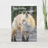Voor opa Red Fox Foto van Birthday Kaart (Voorkant)