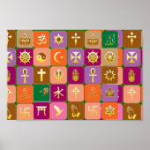 Voor open gedempt : RESPECT for ALL RELIGIGIGIES Poster (Voorkant)