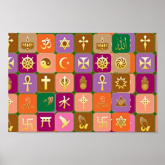 Voor open gedempt : RESPECT for ALL RELIGIGIGIES Poster (Voorkant)