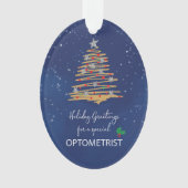 Voor Optometrist Kerstboom Marine aangepaste naam Ornament (voorkant)