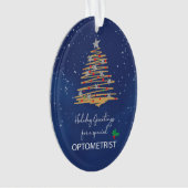 Voor Optometrist Kerstboom Marine aangepaste naam Ornament (voorkant)