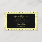 voor ornamental Black Cream Sparking Diamonds Visitekaartje (Achterkant)