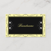voor ornamental Black Cream Sparking Diamonds Visitekaartje (Voorkant)