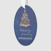 Voor Orthodontist Kerstboom  naam Ornament (voorkant)