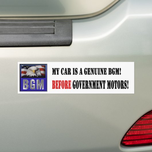 Voor overheidsmotoren - auto bumpersticker (Op auto)