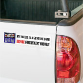 Voor overheidsmotoren - vrachtwagen bumpersticker (Op Truck)
