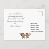 Voor Paars Pickleball Gingerbrood Briefkaart (Achterkant)