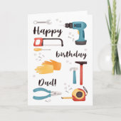 Voor Pap DIY Tools Birthday Kaart (Voorkant)