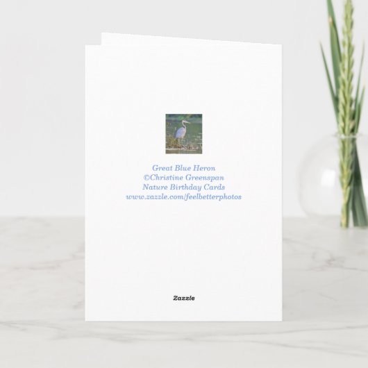 Voor pap Great Blue Heron Outdoorsman Birthday Kaart (Achterkant)