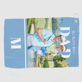 Voor papa aangepaste foto "POP"-achtige golfbaan Golfhanddoek (Horizontaal)