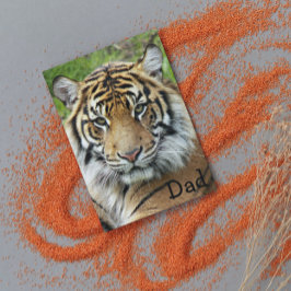 Voor papa Big Cat Tiger Foto Birthday Kaart