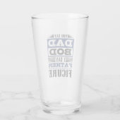 Voor papa Bod Vader figuur Grappige Bier Humor Glas (Achterkant)
