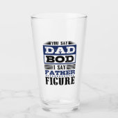 Voor papa Bod Vader figuur Grappige Bier Humor Glas (Voorkant)