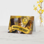 voor papa Bucket of Beer Funny Birthday Kaart (Gele Bloem)