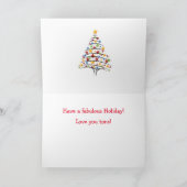 "Voor papa" Cool Cat Christmas Feestdagen Kaart (Binnen)