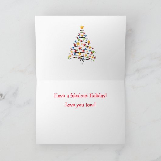 "Voor papa" Cool Cat Christmas Feestdagen Kaart (Binnen)