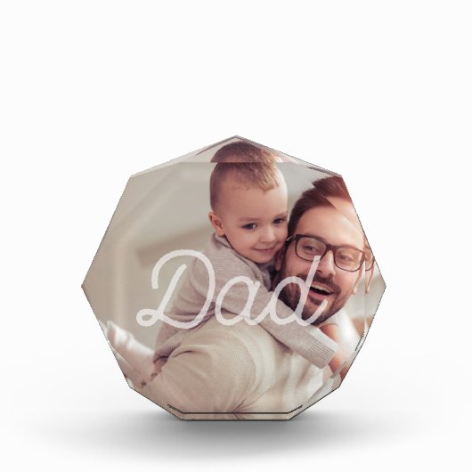 Voor papa | Cool Retro Typografie Fotoblokken (Voorkant)