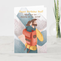 Voor papa Cute Adventurer Birthday Kaart
