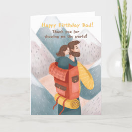 Voor papa Cute Adventurer Birthday Kaart