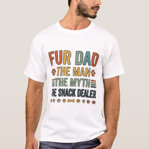 Voor papa de snackdealer vintage hondenliefhebber t-shirt