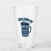Voor papa die mijn papa Bod bouwt Grappige Bier Hu Glas (Voorkant)