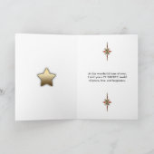 Voor papa, een grappige kat in een kerst pet feestdagen kaart (Binnen)