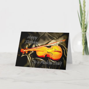Voor papa, een muzikale verjaardagskaart met een v kaart