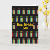 Voor papa Funny Birthday met veel kaarsen Kaart (Gele Bloem)