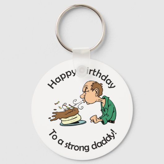 Voor papa: Gelukkige verjaardag van een sterke vad Sleutelhanger (Voorkant)