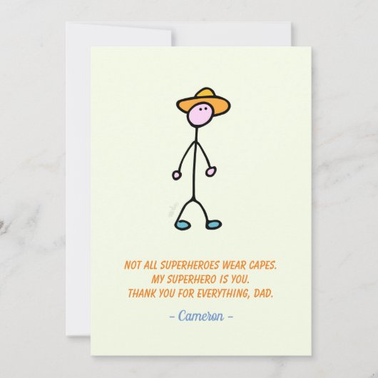 Voor papa kaart (Voorkant)