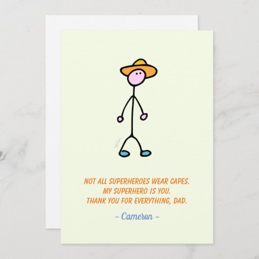 Voor papa kaart (Voorkant / Achterkant)