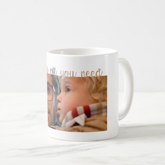 Voor papa - Liefde is allemaal een wit modern foto Koffiemok (Voorkant rechts)