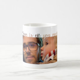 Voor papa - Liefde is allemaal een wit modern foto Koffiemok