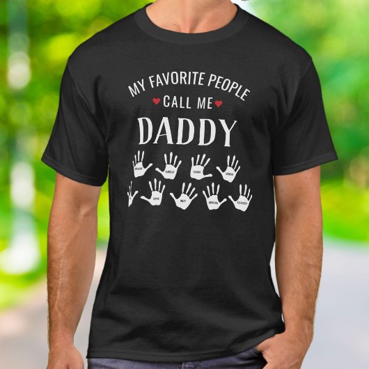 Voor papa met kinder namen gepersonaliseerd t-shirt