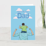 Voor papa Modern Dad and Son Birthday Kaart<br><div class="desc">Moderne en hedendaagse vader gelukkige verjaardagskaart. Ideaal voor een speciale vader. Exclusief ontwerp voor het merk Groene Elephant-Kaarten.</div>
