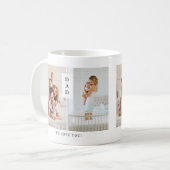 Voor papa | Modern twee fotoraster Koffiemok (Voorkant links)