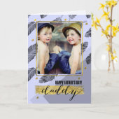 Voor papa op Vaderdag Aangepaste fotokaart Kaart (Gele Bloem)