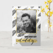 Voor papa op Vaderdag Aangepaste fotokaart Kaart (Gele Bloem)