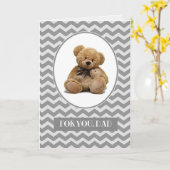 Voor papa op Vaderdag. Cute Teddy Bears Kaart (Gele Bloem)