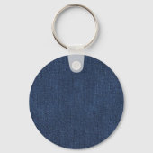 Voor papa op Vaderdag. Denim Patroon Gift Sleutelhanger (Achterkant)