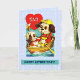 Voor papa op Vaderdag.  Hond en Puppy Kaart