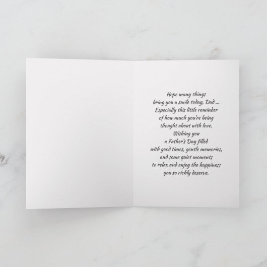 Voor papa op Vaderdag. Ventilatorpatroon Kaart (Binnen)