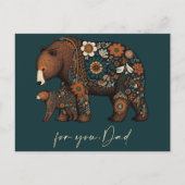 Voor papa op vaders dag Beren Folk Art Briefkaart (Voorkant)