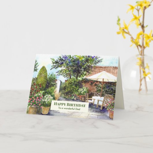 Voor papa op Verjaardagsterras van Manor House Yor Kaart (Gele Bloem)