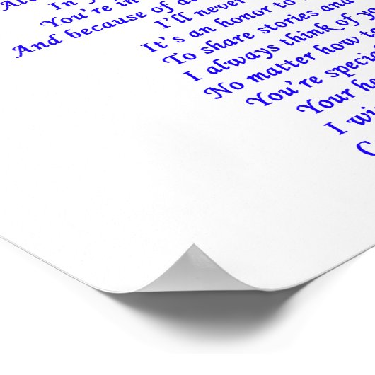 Voor papa poster (Hoek)