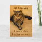 Voor papa Tiger Cat Birthday Kaart (Voorkant)