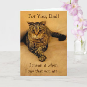 Voor papa Tiger Cat Birthday Kaart