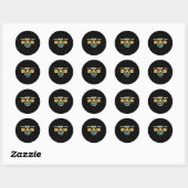 Voor papa - vaders dag papa grappige vaders dag ca ronde sticker (Vel)