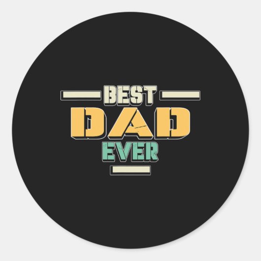 Voor papa - vaders dag papa grappige vaders dag ca ronde sticker (Voorkant)