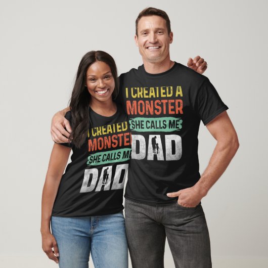 voor papa van Daughter First Vaderdag 3 T-shirt (Unisex)